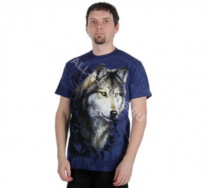 Футболка The Mountain Wolf in Blue Foliage - Волк в синей листве