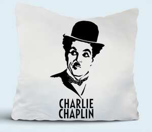Чарли Чаплин подушка (цвет: белый)