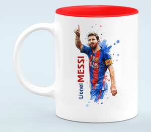 Месси Лионель (Lionel Messi) кружка хамелеон двухцветная (цвет: белый + красный)
