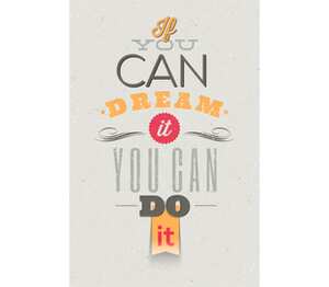 Если ты можешь мечтать, значит можешь сделать / If you can dream it you can do it кухонный фартук (цвет: белый + синий)