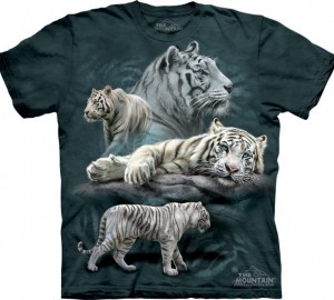 Футболка The Mountain White Tiger Collage - Белые тигры