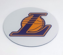 Фото круглого коврика для мыши Los Angeles Lakers