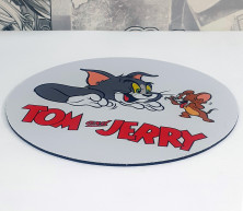 Фото круглого коврика для мыши Джерри дразнит Тома - Том и Джерри (Tom and Jerry)