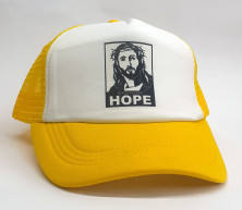 Фото желтой бейсболки Иисус - наша надежда