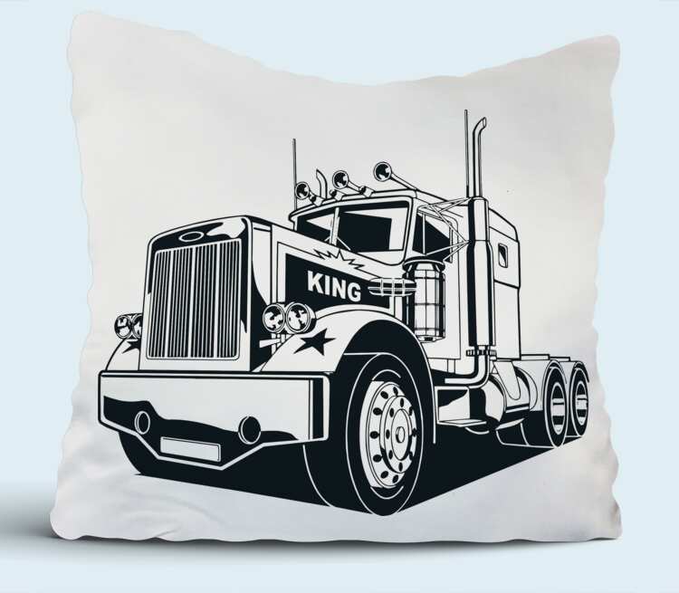 King Truck (Грузовик) подушка (цвет: белый)