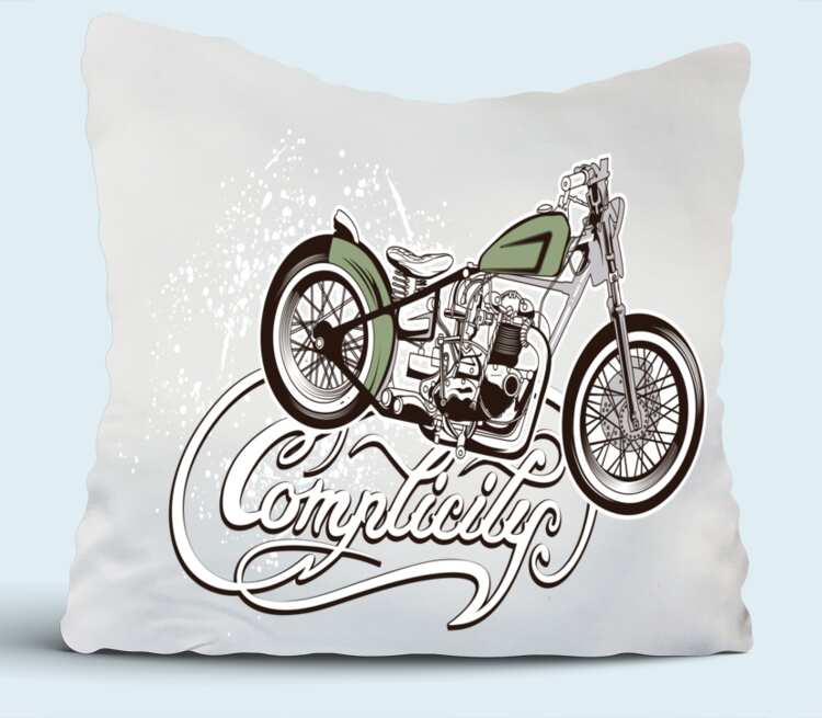 Мотоцикл подушка (цвет: белый)
