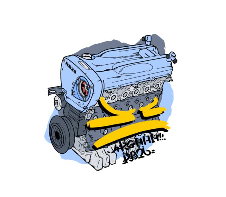Двигатель кружка хамелеон двухцветная (цвет: белый + голубой)