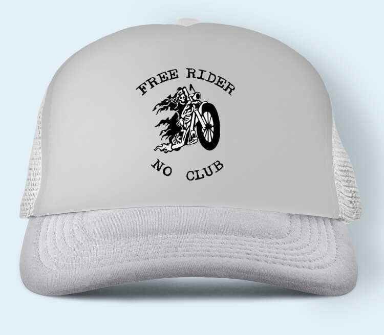 Free Rider No Club бейсболка (цвет: белый)