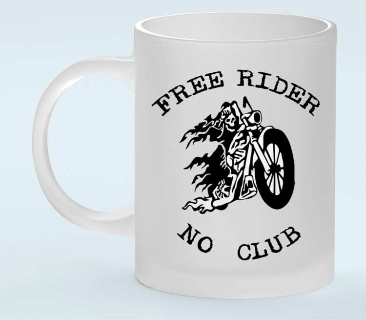 Free Rider No Club кружка матовая (цвет: матовый)