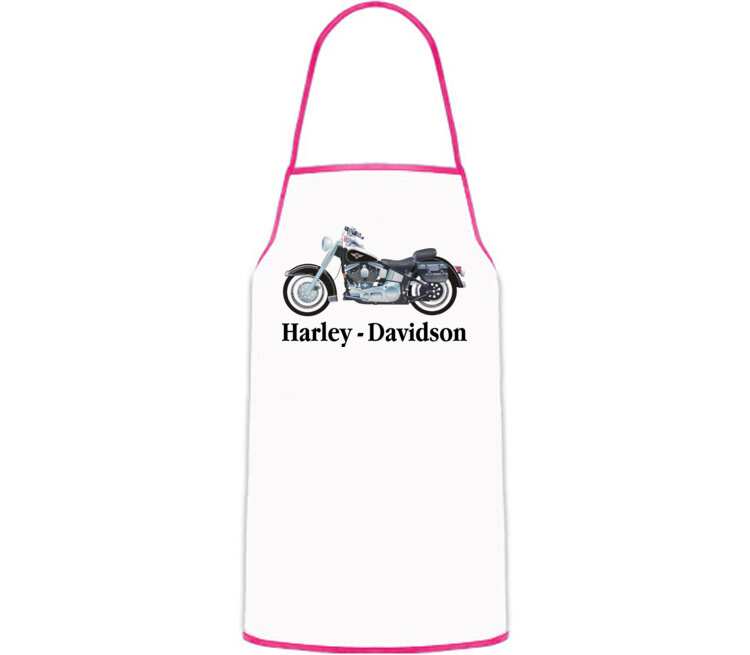 Harley Davidson кухонный фартук (цвет: белый + красный)