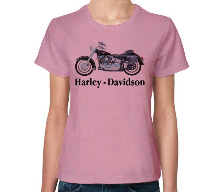 Harley Davidson женская футболка с коротким рукавом (цвет: розовый меланж)