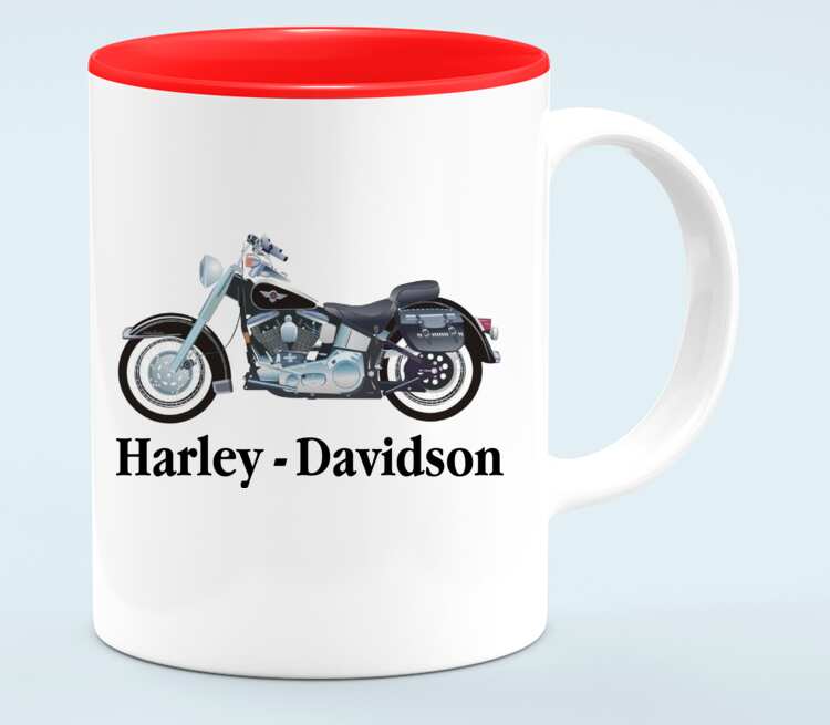 Harley Davidson кружка хамелеон двухцветная (цвет: белый + красный)