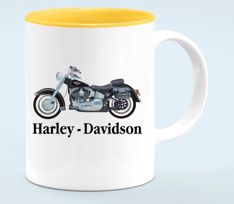 Harley Davidson кружка хамелеон двухцветная (цвет: белый + оранжевый)