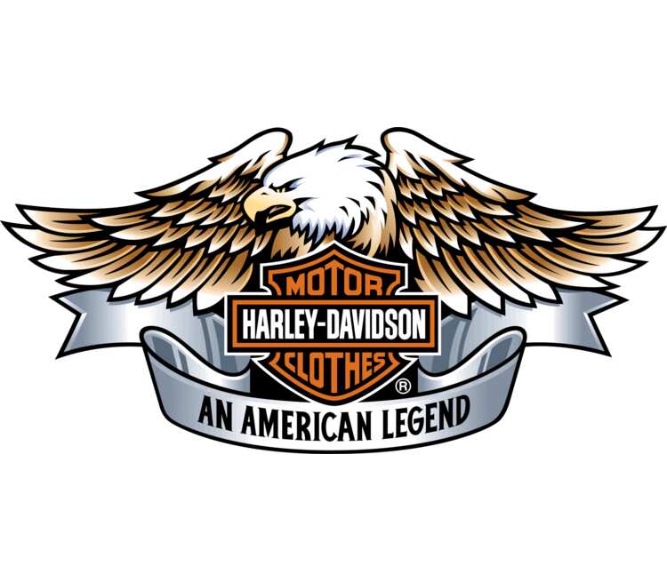Харлей дэвидсон Американская легенда / Harley Davidson Motor Clothes. An American Legend слюнявчик (цвет: белый + синий)
