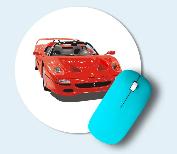 Ferrari F50 коврик для мыши круглый (цвет: белый)