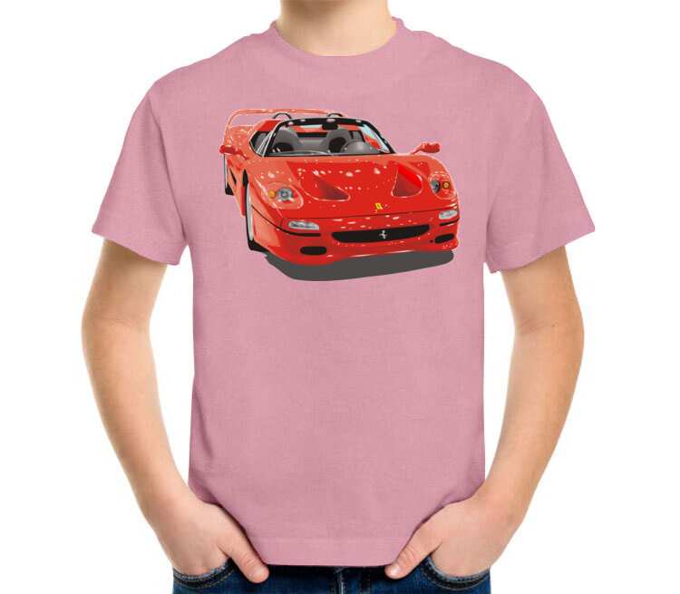 Ferrari F50 детская футболка с коротким рукавом (цвет: розовый меланж)