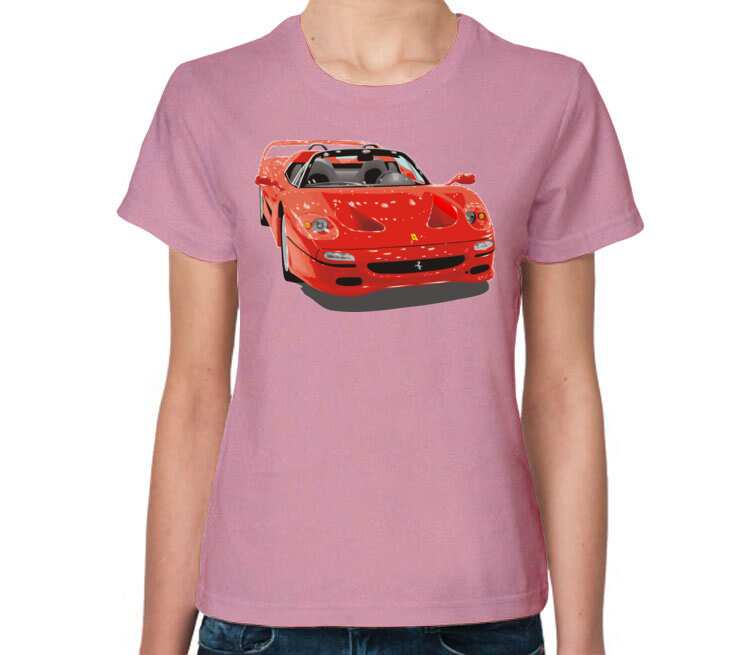 Ferrari F50 женская футболка с коротким рукавом (цвет: розовый меланж)