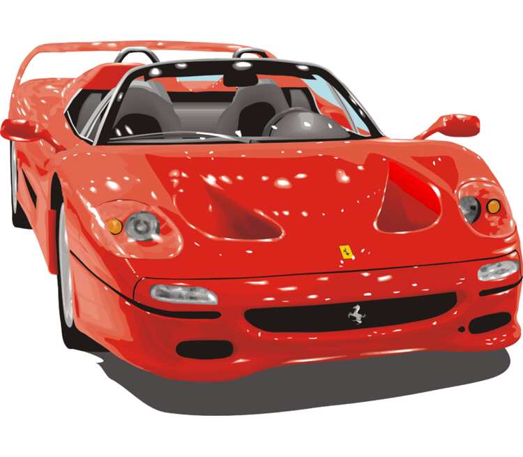 Ferrari F50 кружка двухцветная (цвет: белый + бордовый)