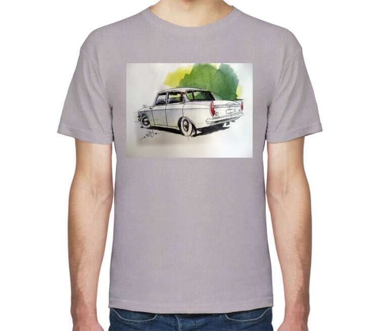 Старый автомобиль мужская футболка с коротким рукавом (цвет: серый меланж)