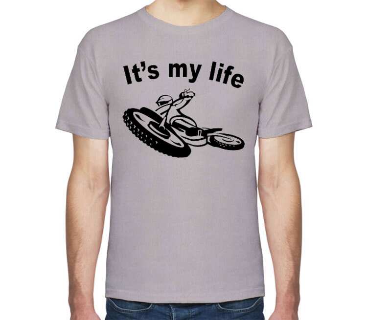 Speedway its my life мужская футболка с коротким рукавом (цвет: серый меланж)