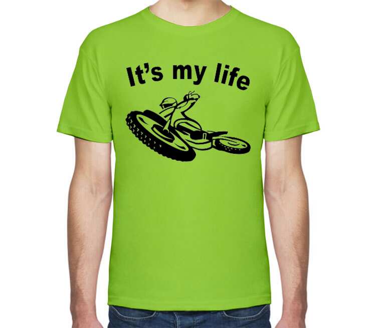 Speedway its my life мужская футболка с коротким рукавом (цвет: салатовый)