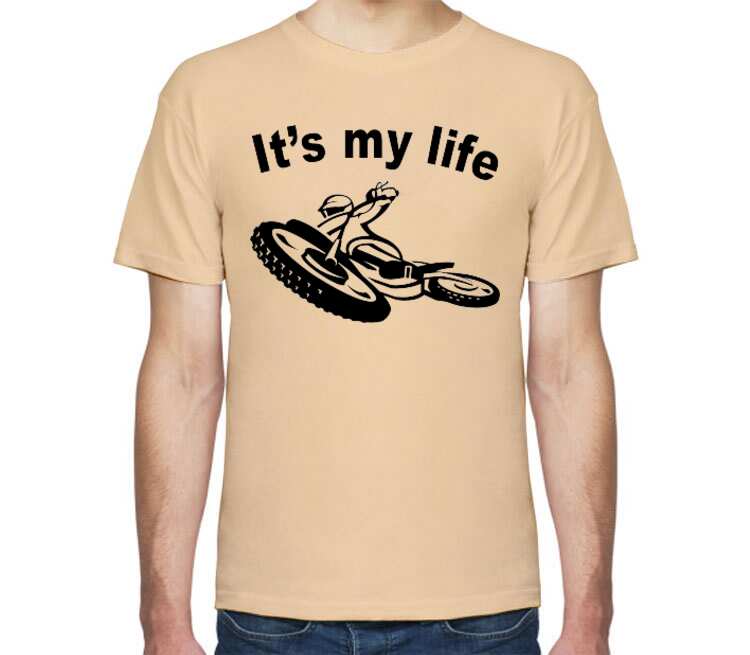 Speedway its my life мужская футболка с коротким рукавом (цвет: бежевый)