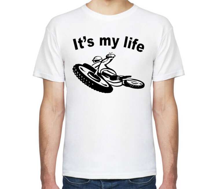 Speedway its my life мужская футболка с коротким рукавом (цвет: белый)