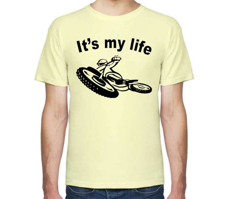 Speedway its my life мужская футболка с коротким рукавом (цвет: слоновая кость)