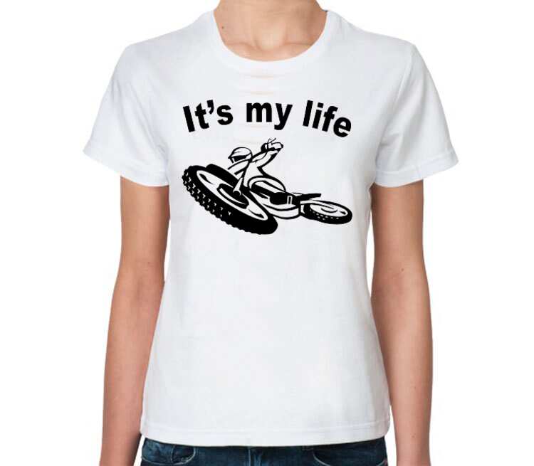 Speedway its my life женская футболка с коротким рукавом (цвет: белый)