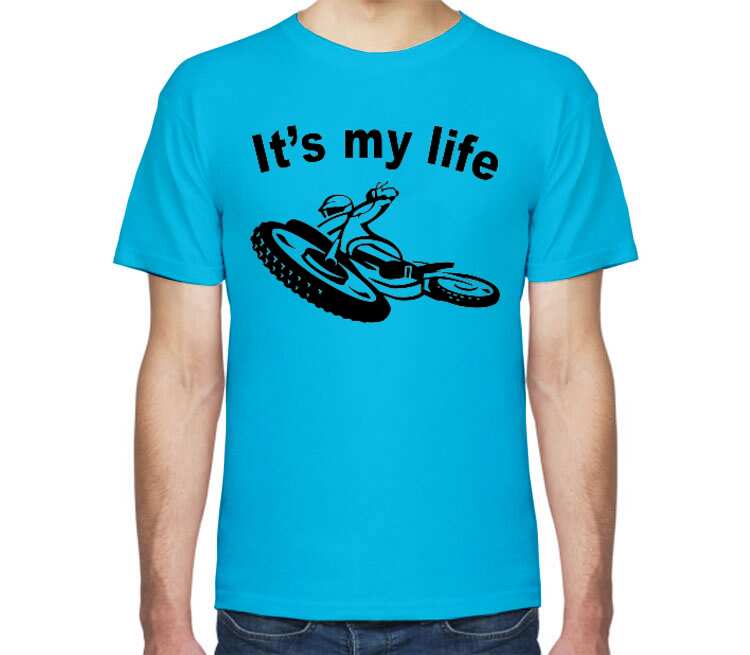 Speedway its my life мужская футболка с коротким рукавом (цвет: голубой)