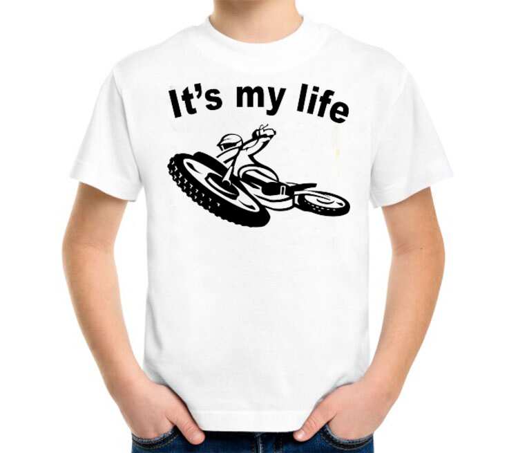 Speedway its my life детская футболка с коротким рукавом (цвет: белый)