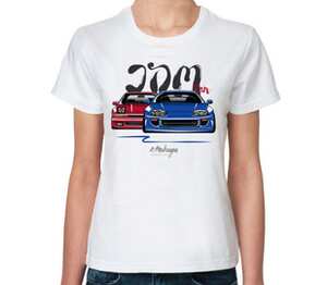 Supra Double JDM Fan женская футболка с коротким рукавом (цвет: белый)
