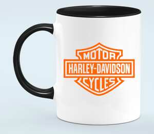 Harley-Davidson кружка двухцветная (цвет: белый + черный)