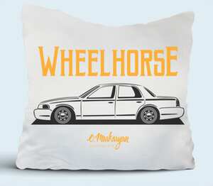 Wheelhorse. Crown Victoria подушка (цвет: белый)