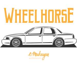 Wheelhorse. Crown Victoria подушка (цвет: белый)