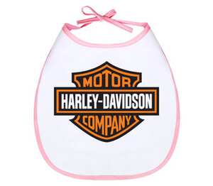 Harley-Davidson / Харлей слюнявчик (цвет: белый + красный)