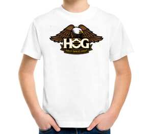 Harley-Davidson Owners Group - HOG / Харлей детская футболка с коротким рукавом (цвет: белый)