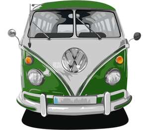 Volkswagen кружка с ручкой в виде зайца (цвет: белый + светло-зеленый)