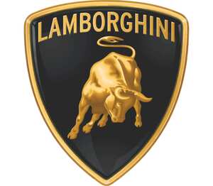 Эмблема Ламборгини (lamborghini) кружка с кантом (цвет: белый + синий)