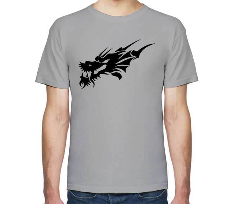 Дракон мужская футболка с коротким рукавом (цвет: меланж)