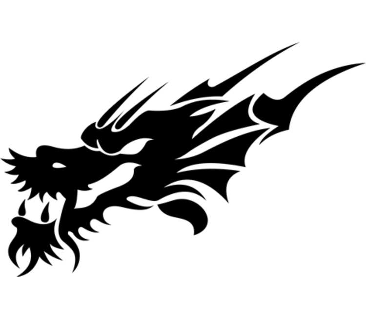 Дракон кружка с кантом (цвет: белый + красный)