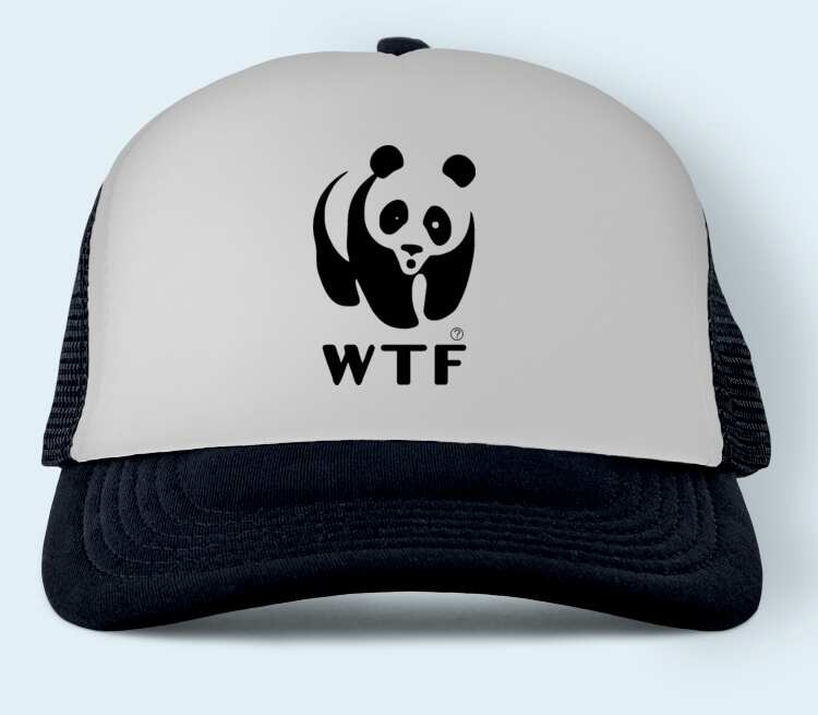 Панда WTF бейсболка (цвет: черный)