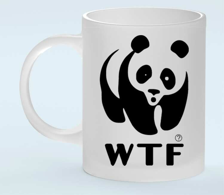 Панда WTF кружка матовая (цвет: матовый)