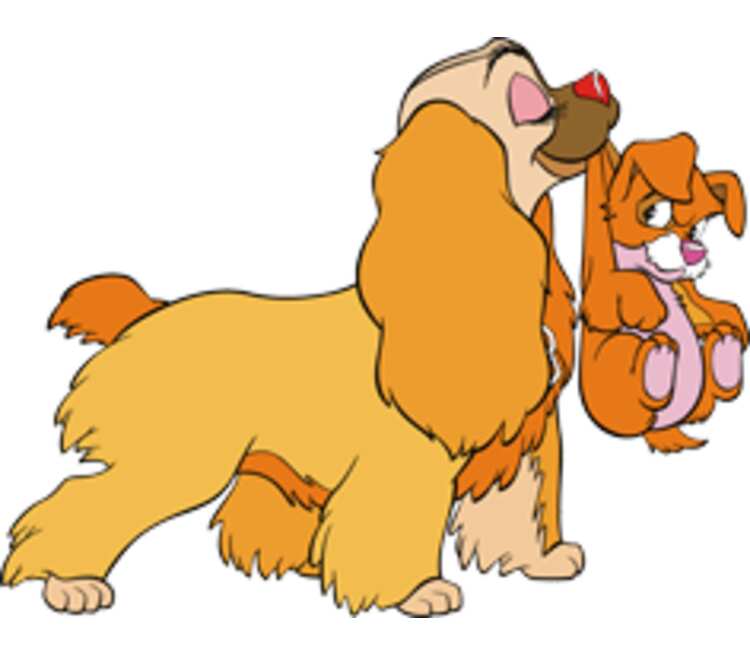 Мама и щенок кружка с ручкой в виде тигра (цвет: белый + оранжевый)