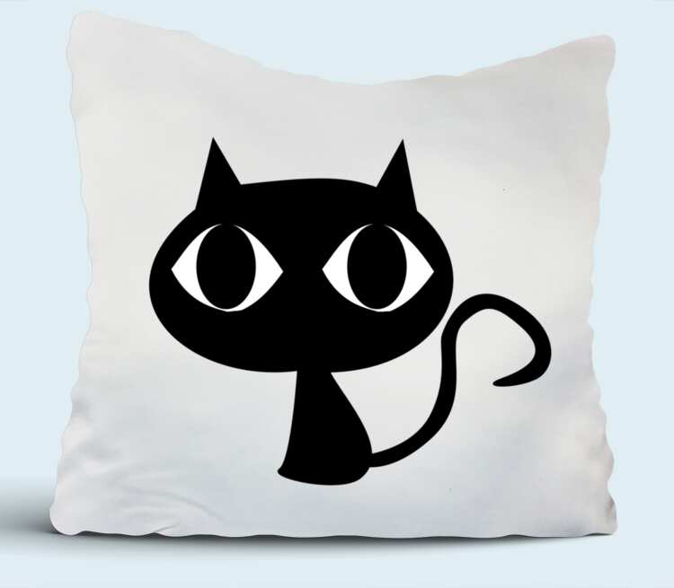 Black Cats подушка (цвет: белый)