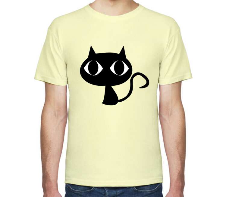 Black Cats мужская футболка с коротким рукавом (цвет: слоновая кость)