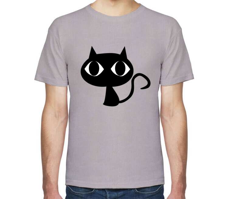 Black Cats мужская футболка с коротким рукавом (цвет: серый меланж)