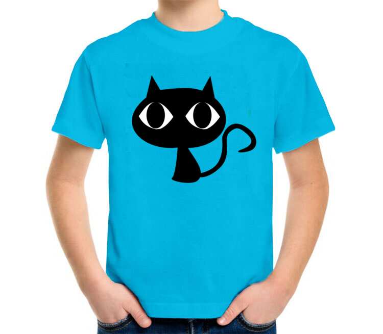Black Cats детская футболка с коротким рукавом (цвет: голубой)