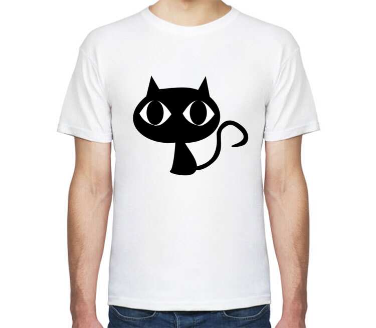 Black Cats мужская футболка с коротким рукавом (цвет: белый)