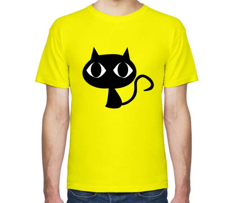 Black Cats мужская футболка с коротким рукавом (цвет: лимон)